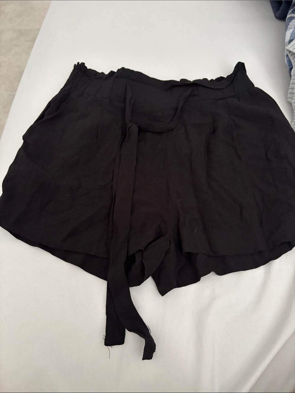 Papaya Black Tie-Waist Skort
